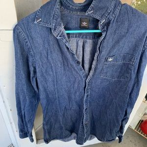 Denim button down